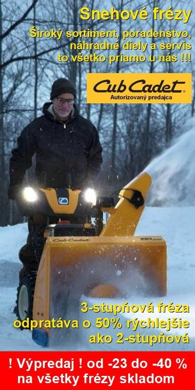 CubCadet trojstupnove snehove frezy
